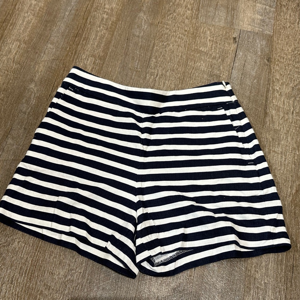 J.Crew Navy Striped High Waisted Sailor Shorts